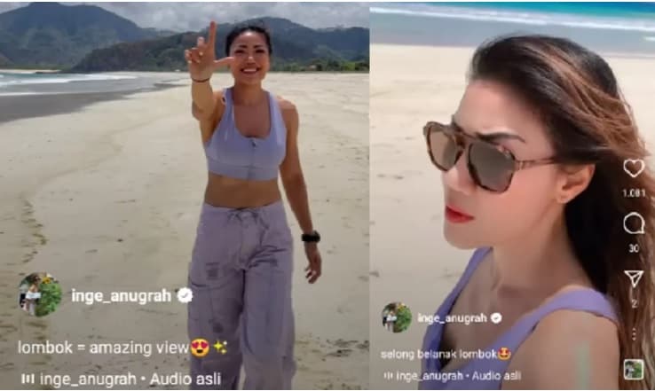 Resmi Bercerai dari Ari Wibowo, Inge Anugrah Girang Jalan-jalan ke Lombok - Image