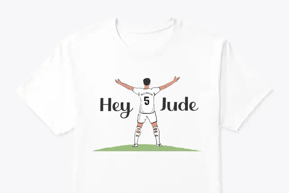 Jude Bellingham Rayakan Gol dengan Gaya Unik, Kaos Hey Jude Terinspirasi Selebrasi Ini! - Image