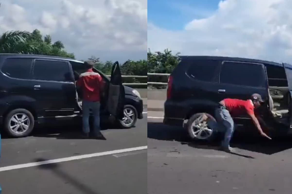 Viral di Medsos, Mobil Toyota Avanza Jalan Sendiri di Jalan Tol, Netizen Duga Gasnya Nyangkut - Image