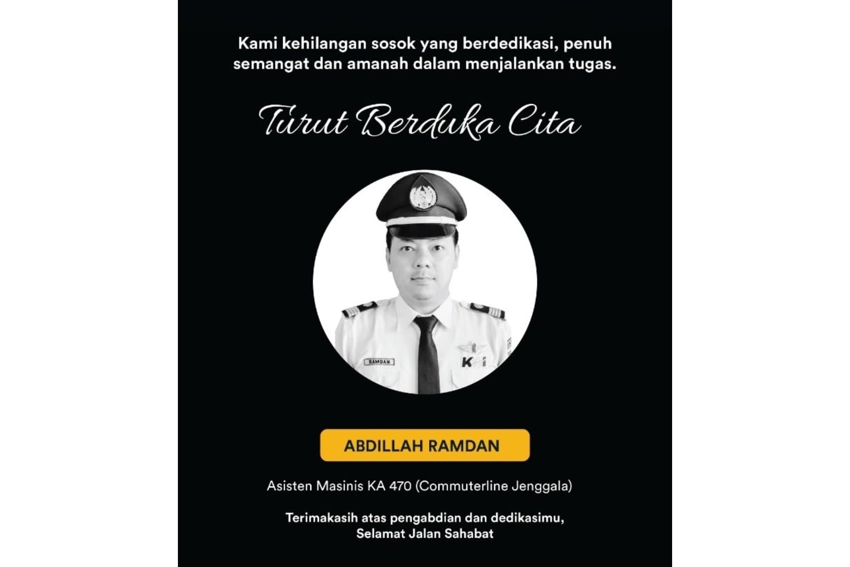 Asisten Masinis Meninggal Akibat Truk Terobos Perlintasan Kereta, KAI Bakal Tuntut Pengemudi Truk - Image