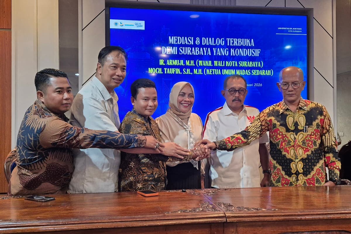 Saling Minta Maaf, Polemik Ormas Madas vs Wakil Wali Kota Surabaya Armuji Berakhir Damai - Image