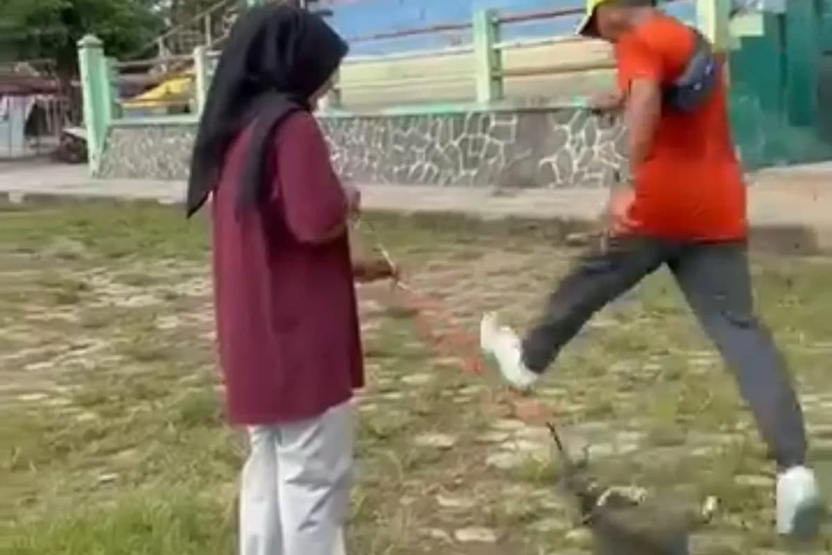 Polres Blora Periksa Pria yang Tendang Kucing saat Joging di Lapangan Kridosono - Image